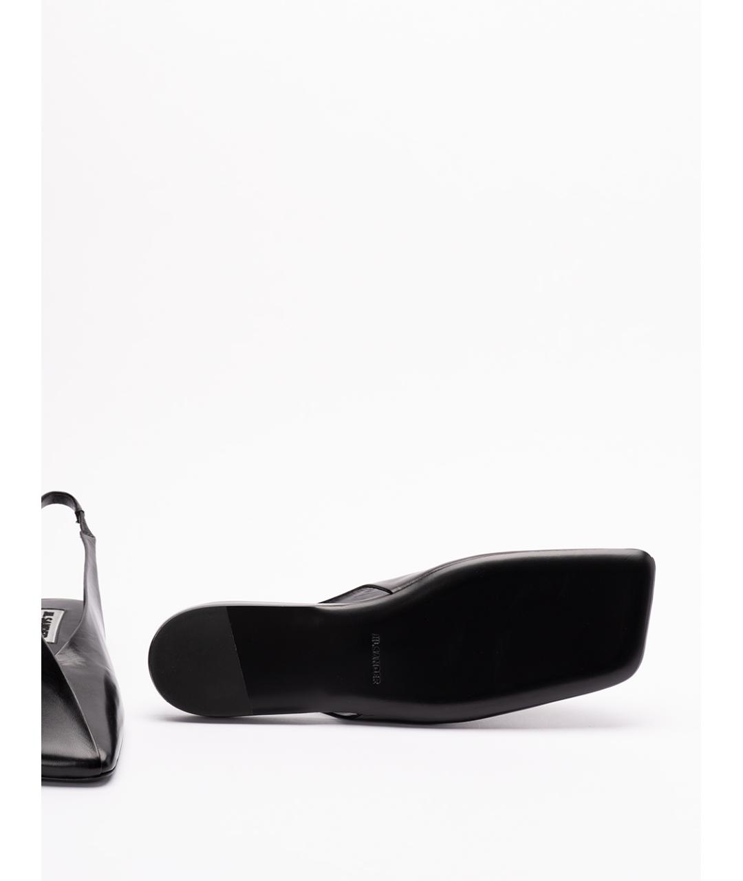 JIL SANDER Черные кожаные балетки, фото 4