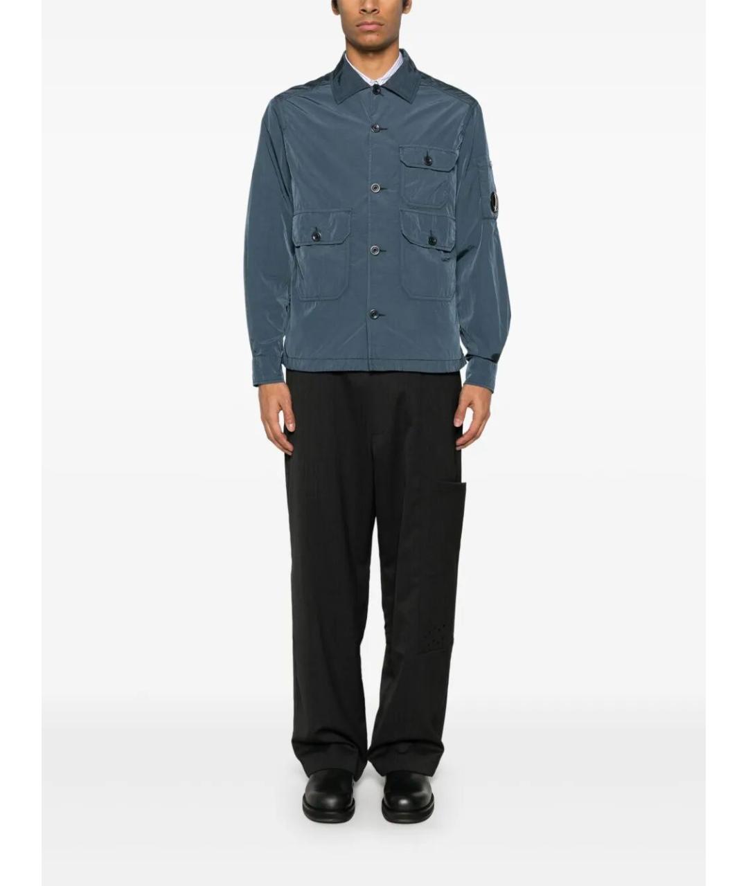 CP COMPANY Синяя полиамидовая куртка, фото 2