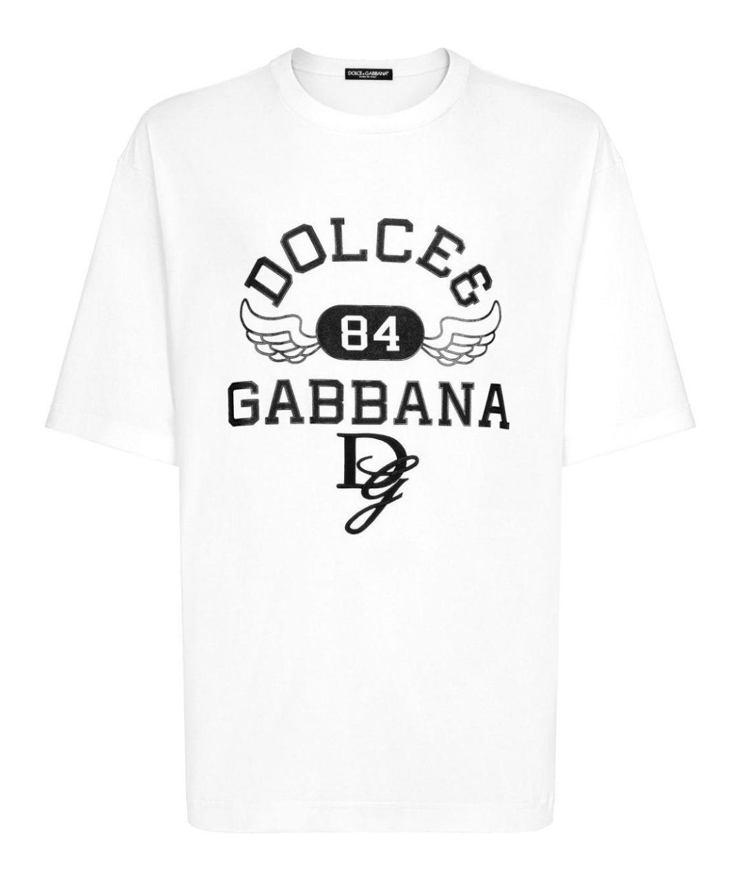 DOLCE&GABBANA Белая хлопковая футболка, фото 1
