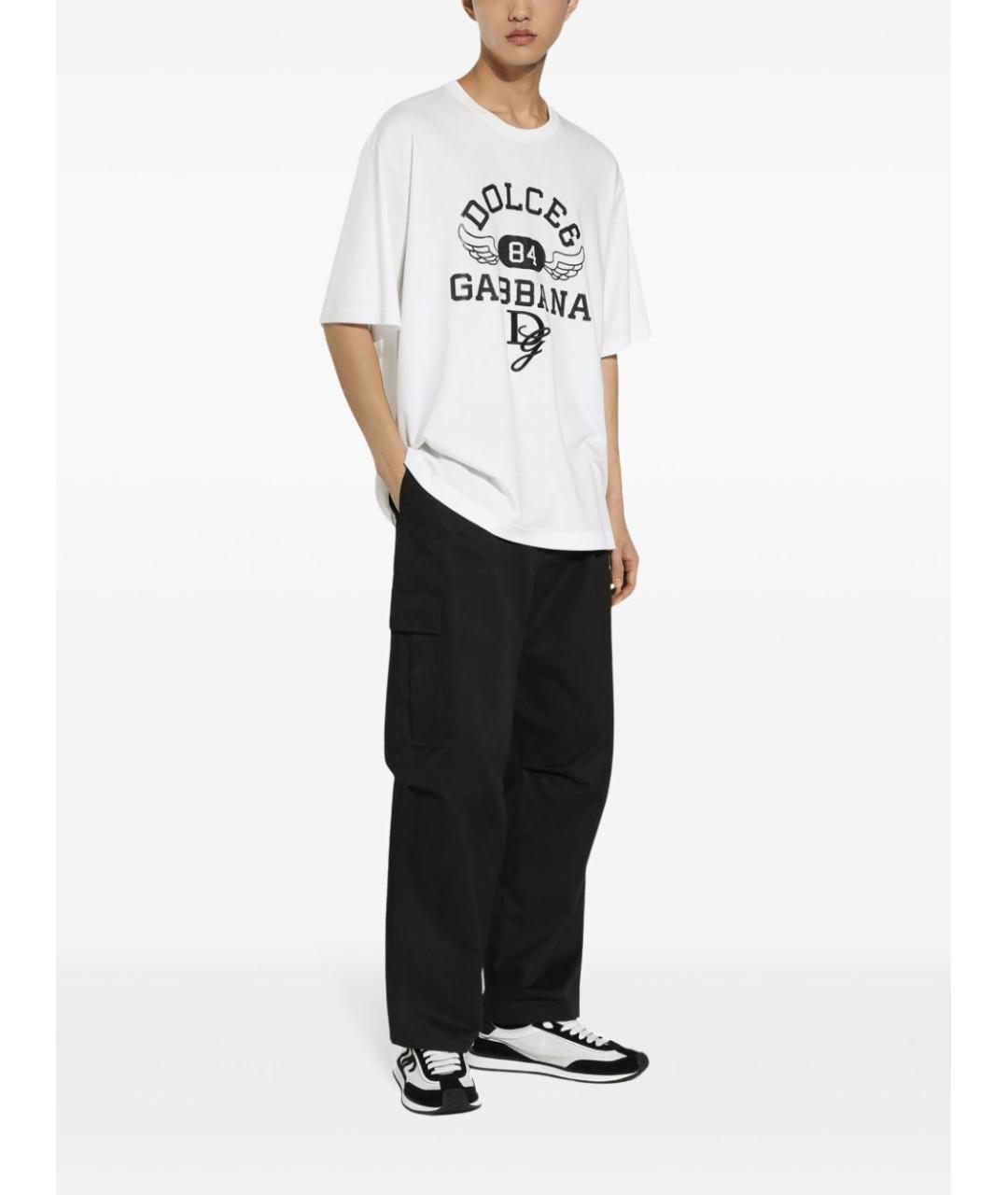 DOLCE&GABBANA Белая хлопковая футболка, фото 2