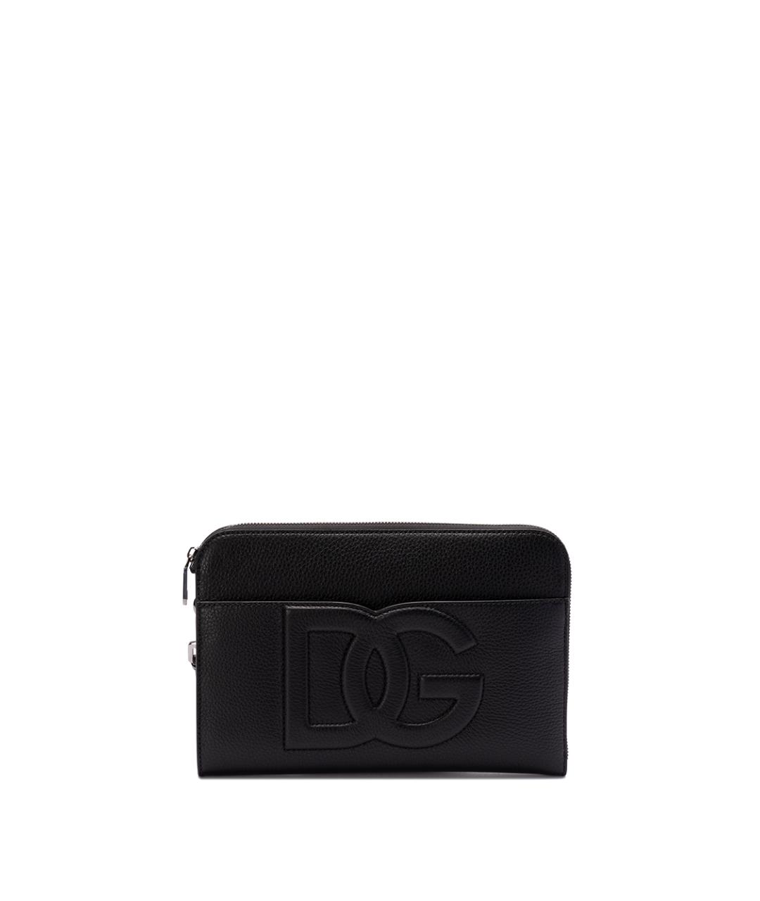 DOLCE&GABBANA Черная кожаная папка для документов, фото 1