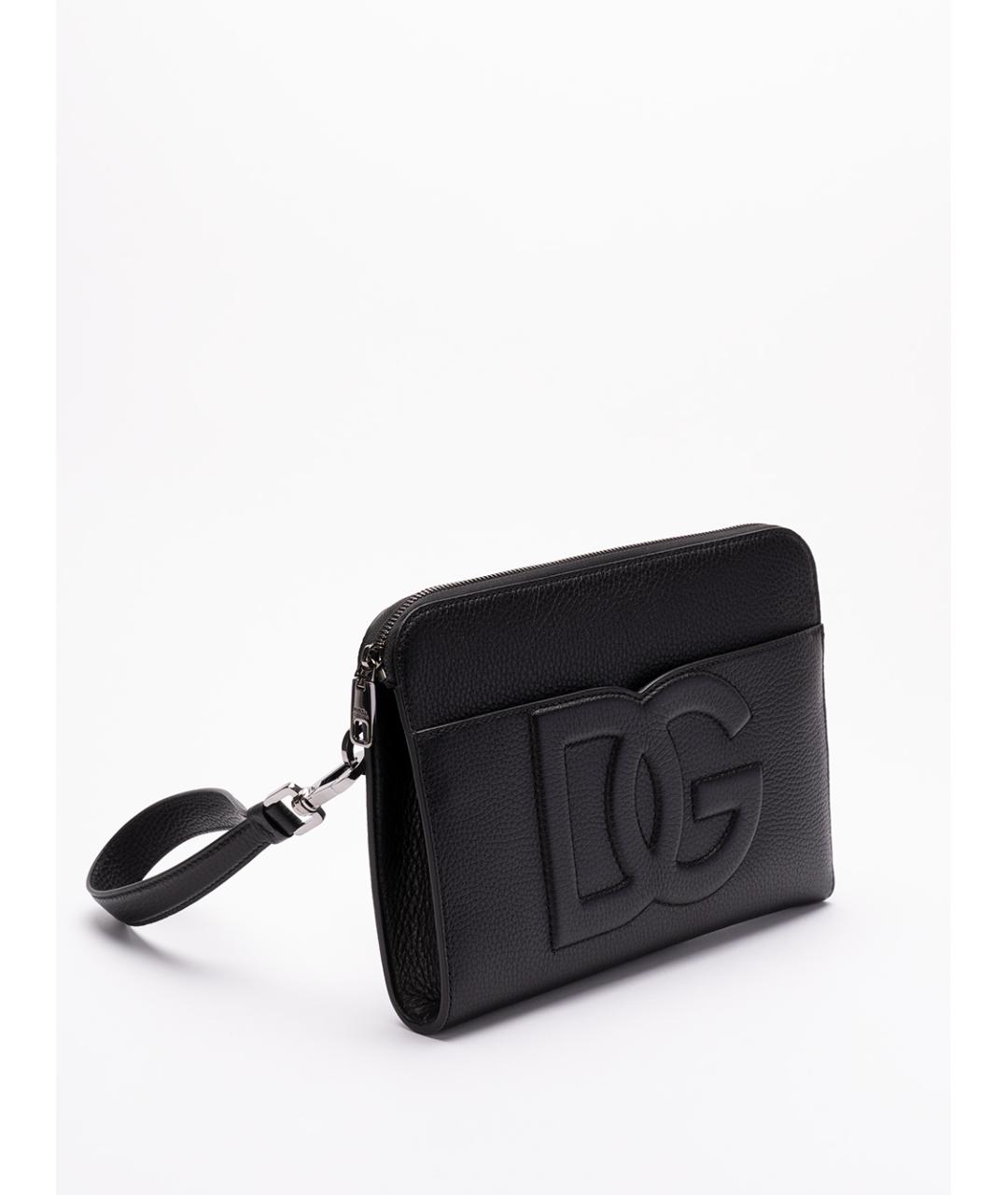 DOLCE&GABBANA Черная кожаная папка для документов, фото 3