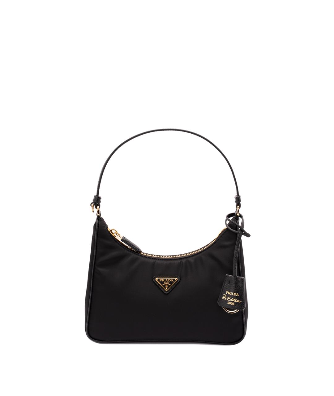 PRADA Черная синтетическая сумка через плечо, фото 1