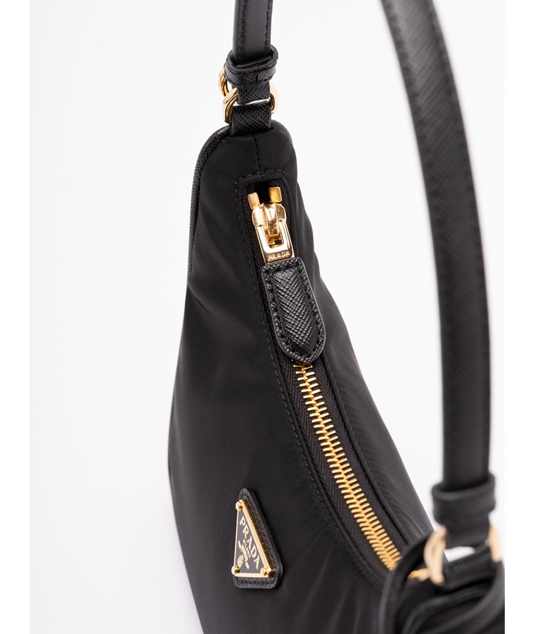 PRADA Черная синтетическая сумка через плечо, фото 4