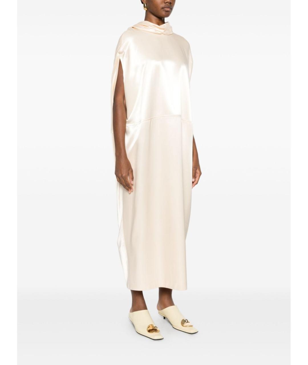 JIL SANDER Белое вискозное платье, фото 3
