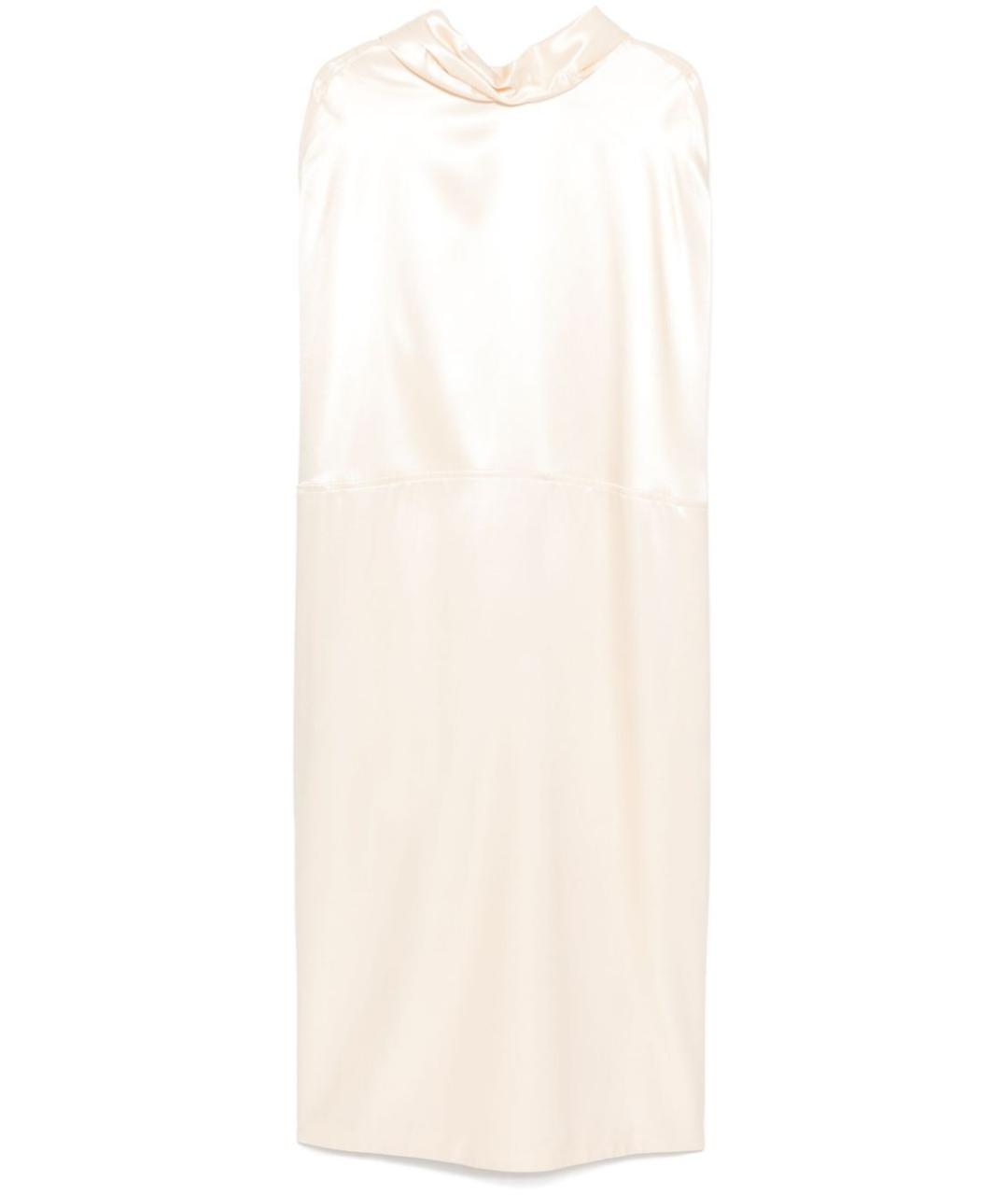 JIL SANDER Белое вискозное платье, фото 1