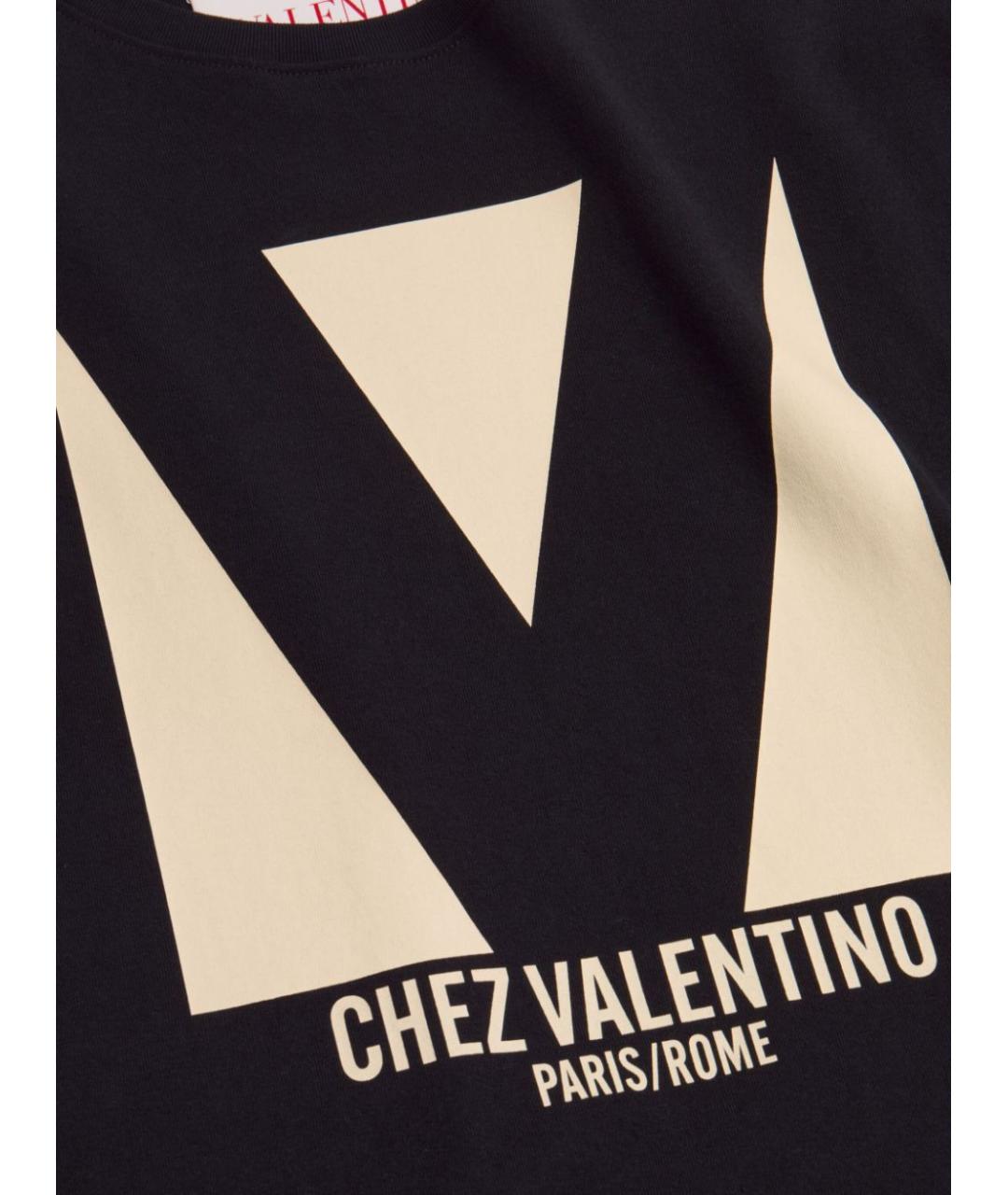 VALENTINO Черная хлопковая футболка, фото 7