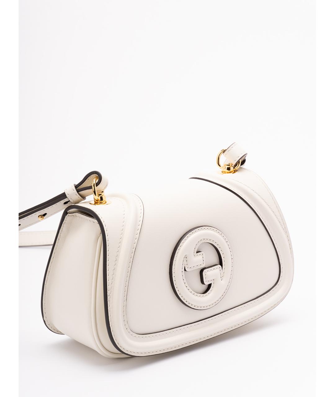 GUCCI Белая кожаная сумка через плечо, фото 3