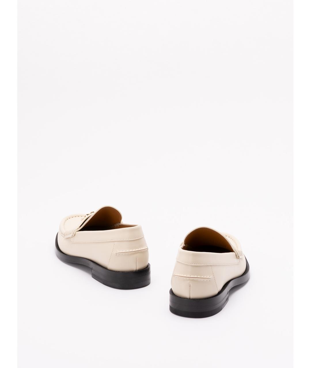 GUCCI Бежевые кожаные лоферы, фото 3