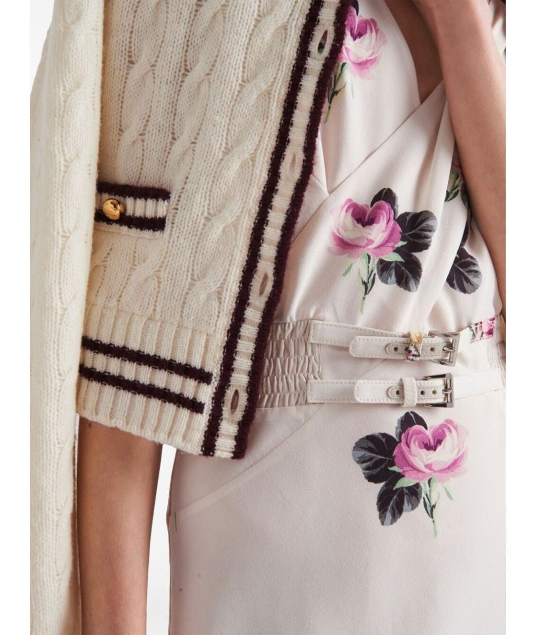 PRADA Бежевое вискозное повседневное платье, фото 6