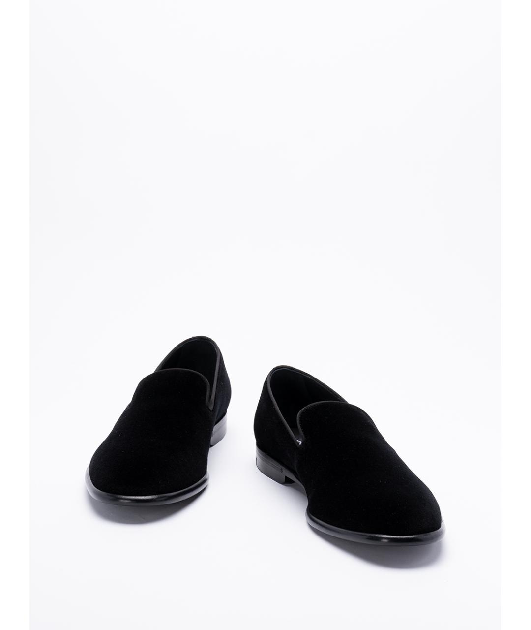DOLCE&GABBANA Черные бархатные лоферы, фото 2
