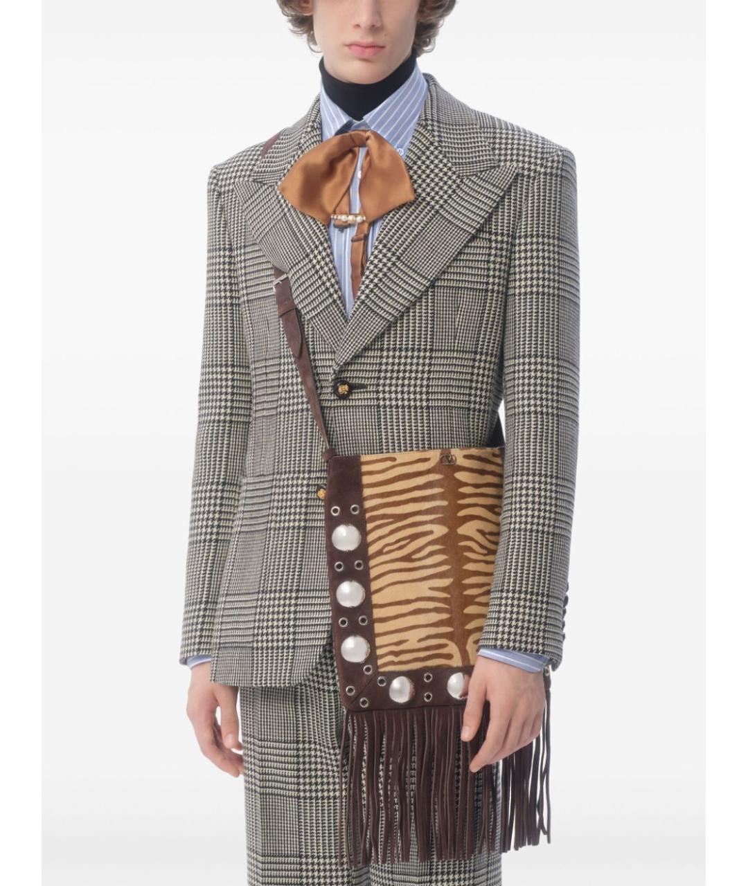 VALENTINO Голубая хлопковая кэжуал рубашка, фото 6