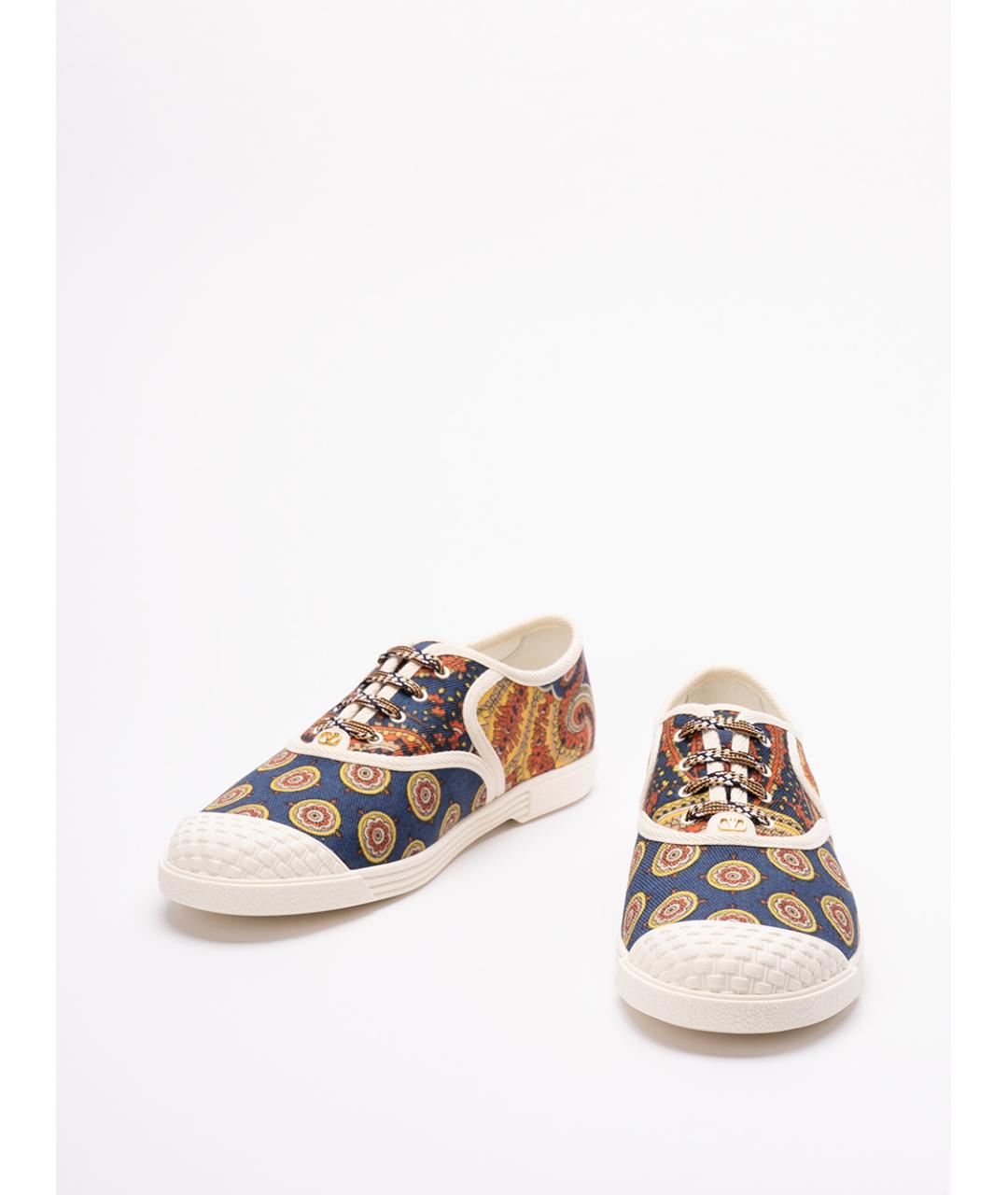 VALENTINO Мульти текстильные низкие кроссовки / кеды, фото 2