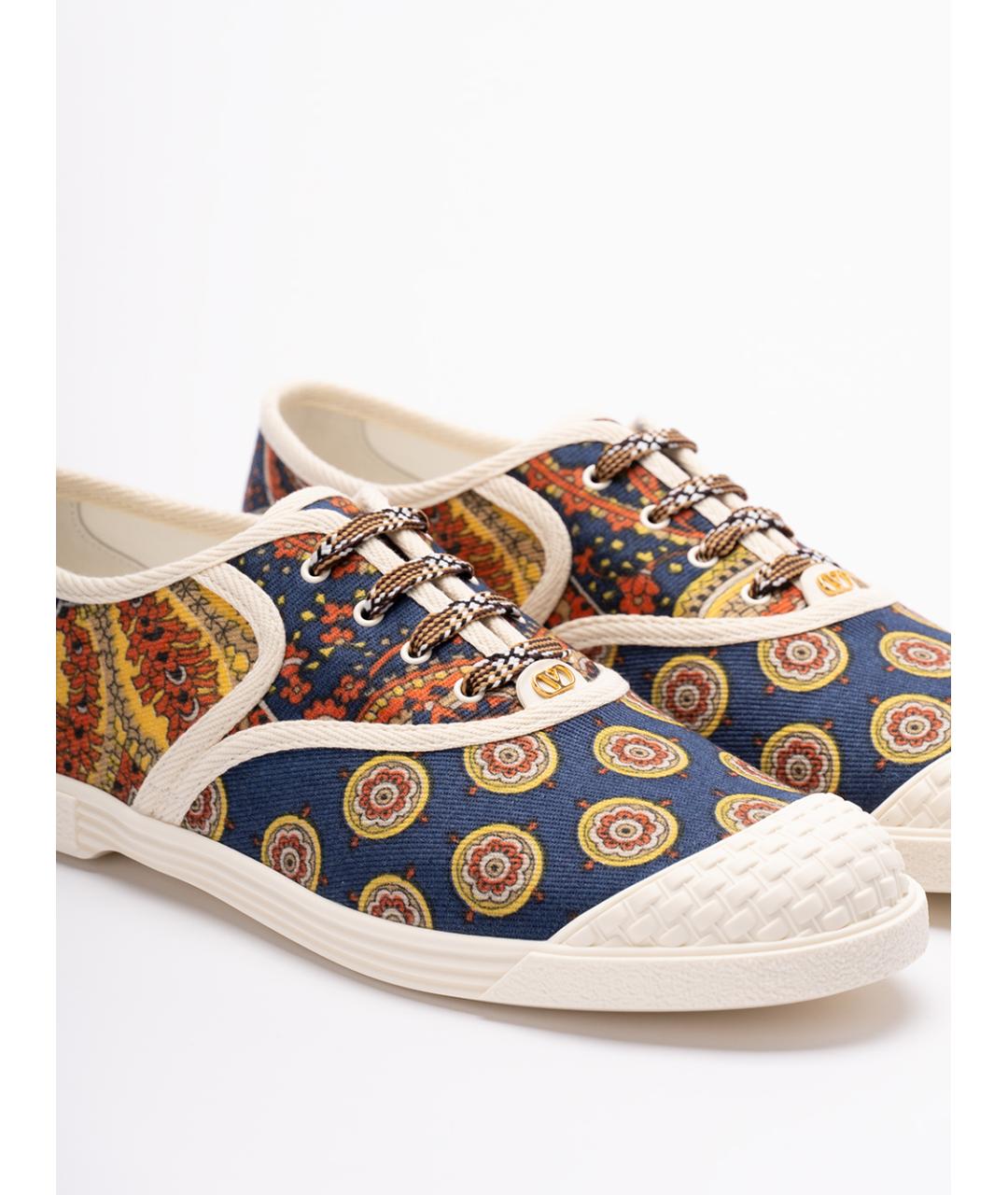 VALENTINO Мульти текстильные низкие кроссовки / кеды, фото 5
