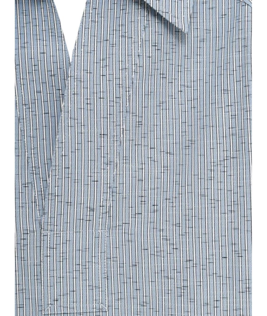 BOTTEGA VENETA Голубая хлопковая блузы, фото 3