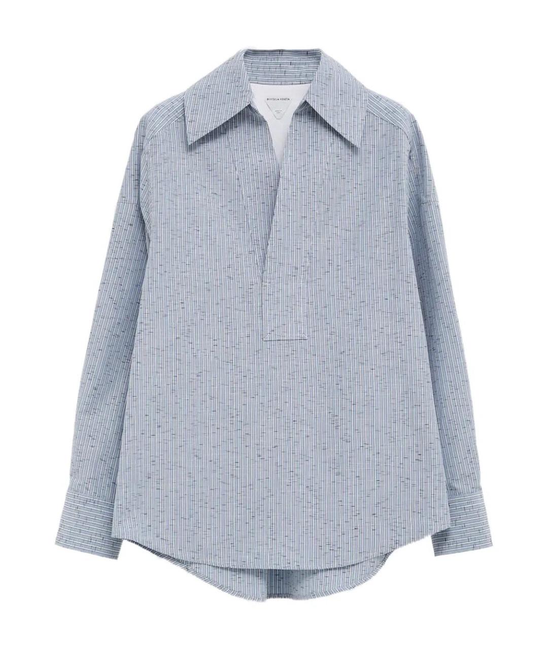BOTTEGA VENETA Голубая хлопковая блузы, фото 1
