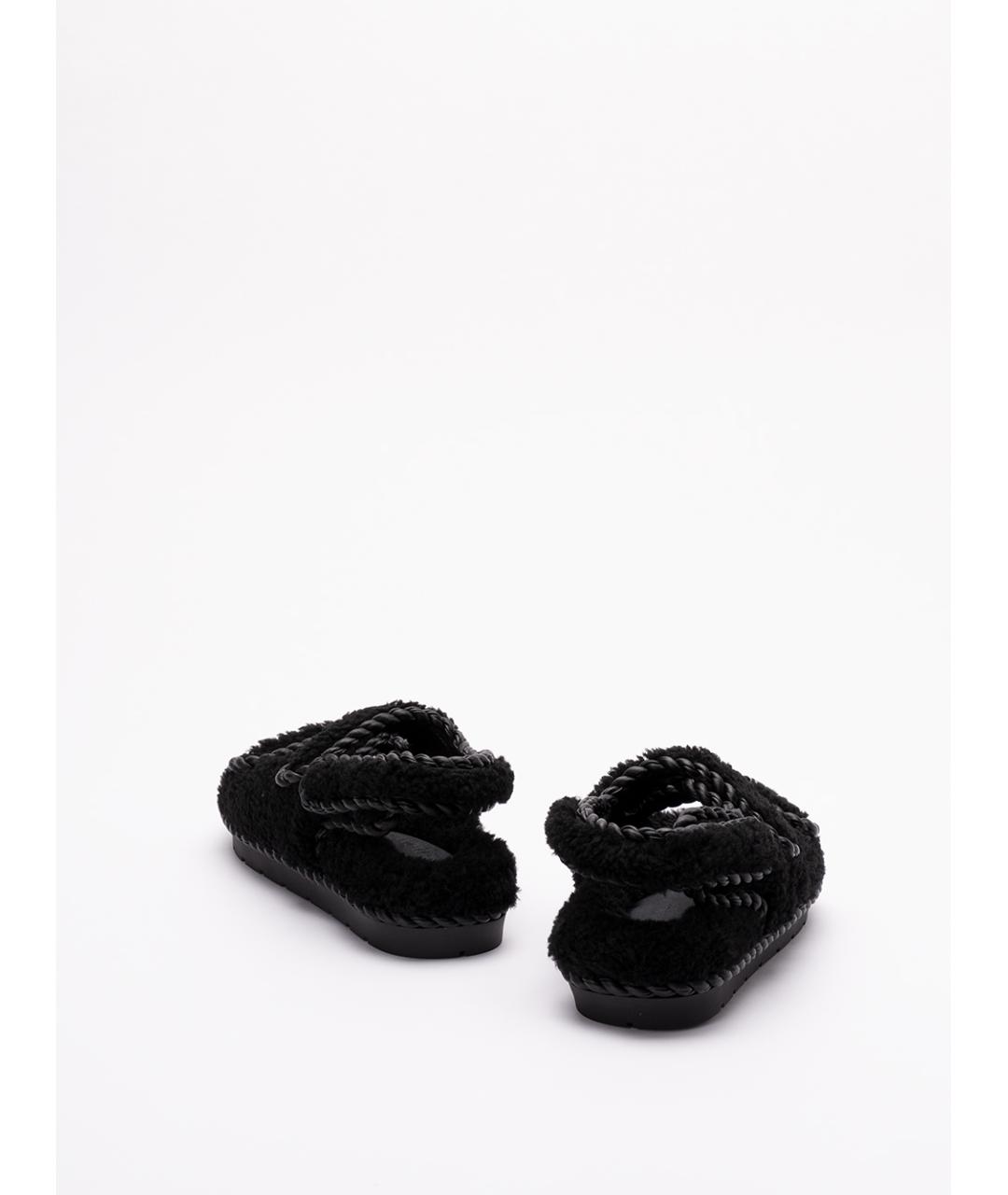 BOTTEGA VENETA Черные кожаные сандалии, фото 3