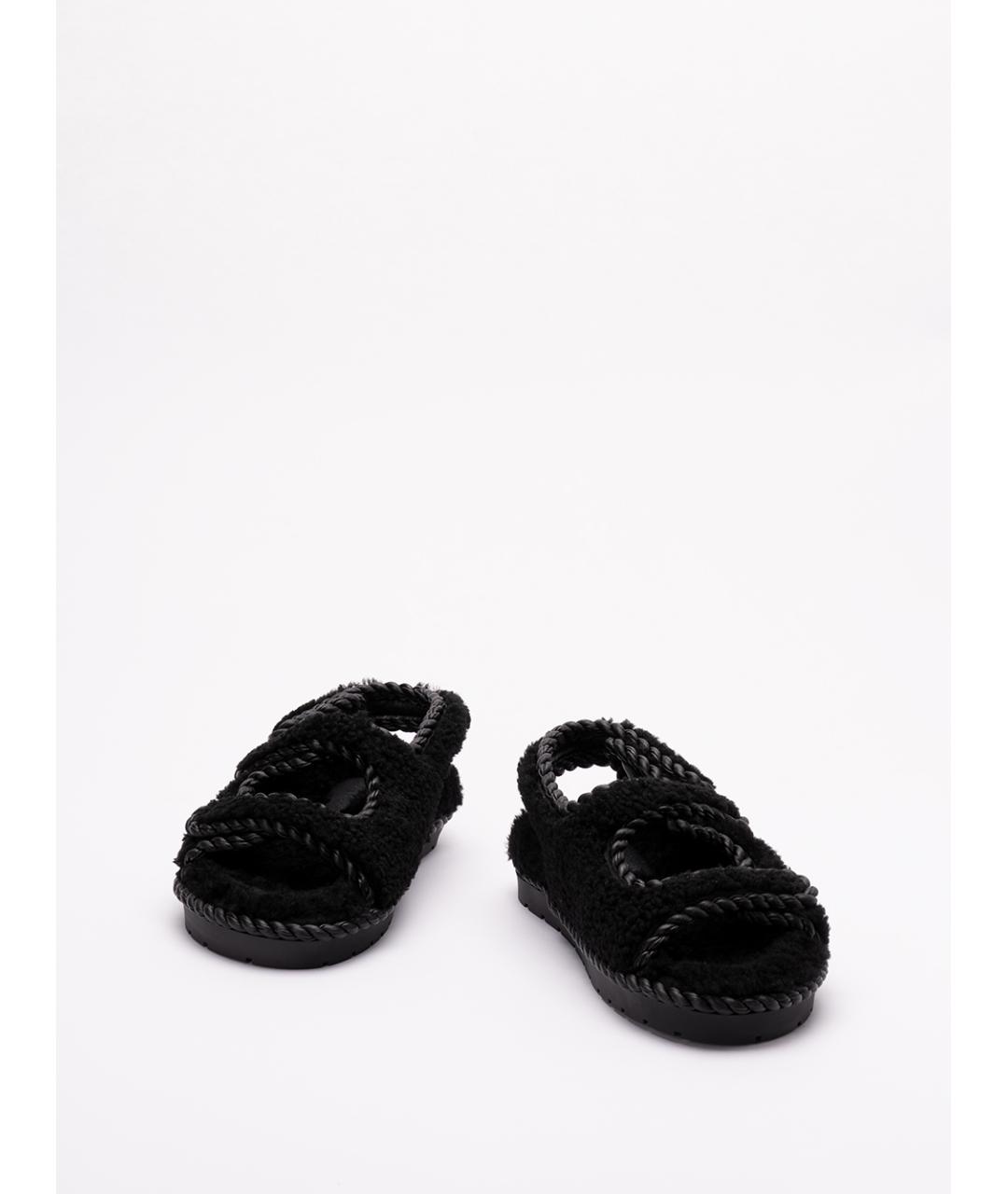 BOTTEGA VENETA Черные кожаные сандалии, фото 2