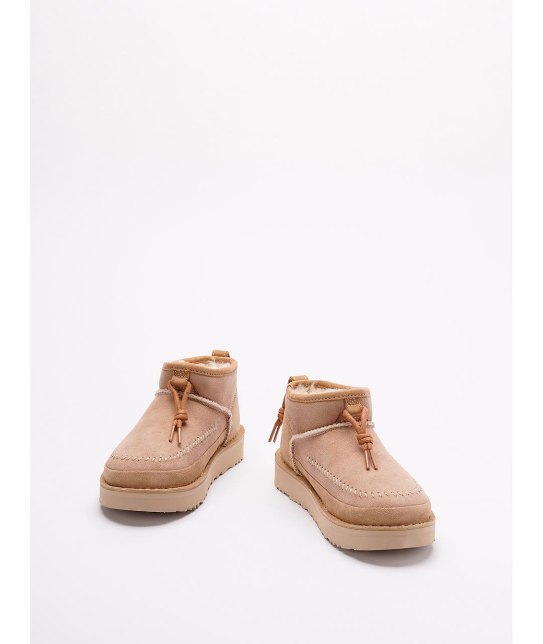 UGG AUSTRALIA Бежевые замшевые сапоги, фото 2