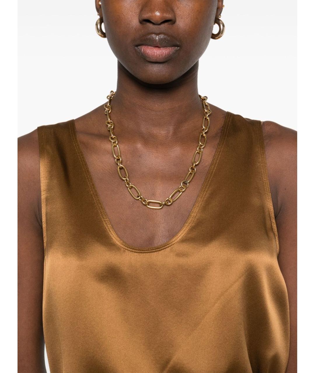 MAX MARA Горчичная шелковая майка, фото 5