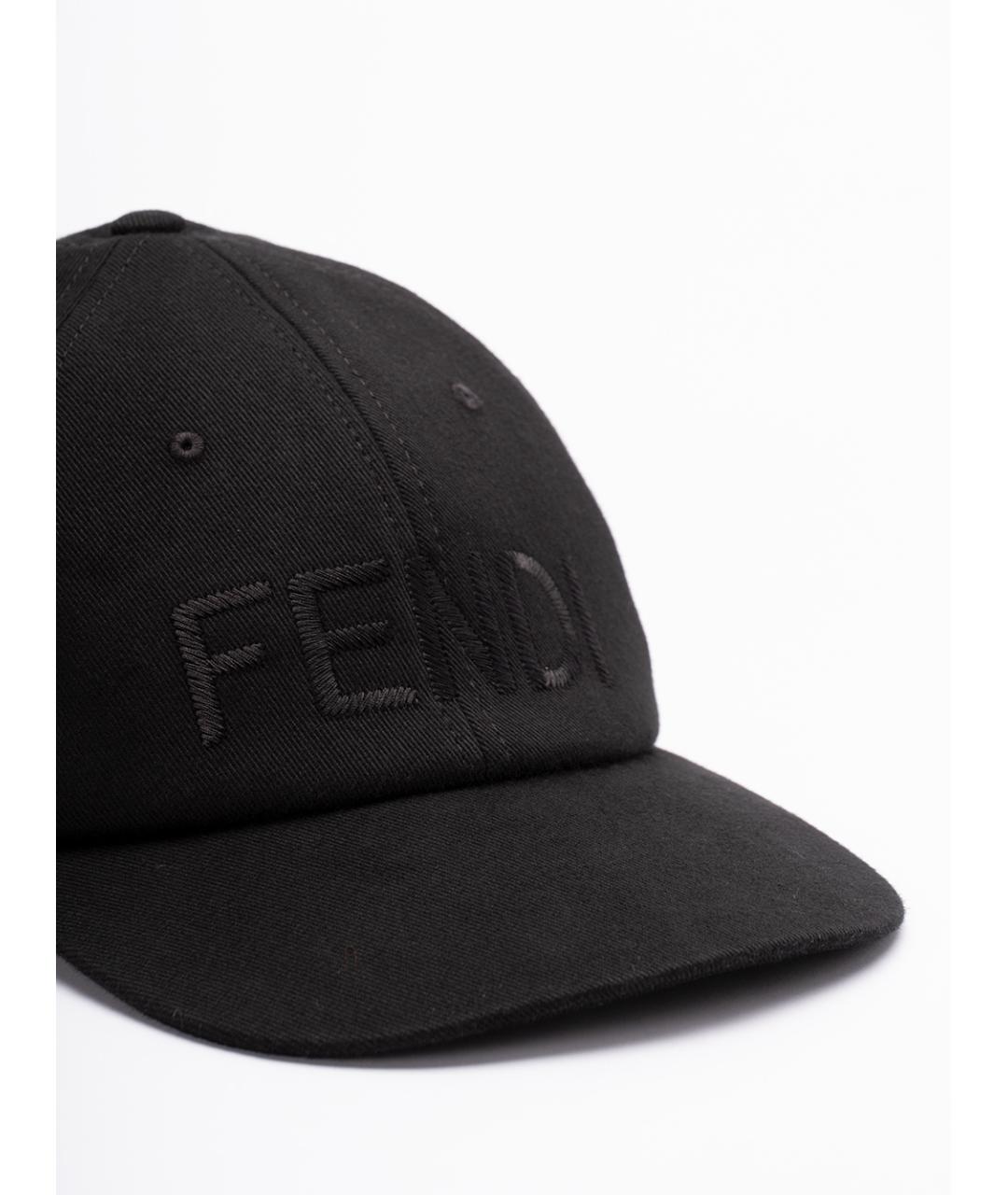 FENDI Черная хлопковая кепка/бейсболка, фото 3
