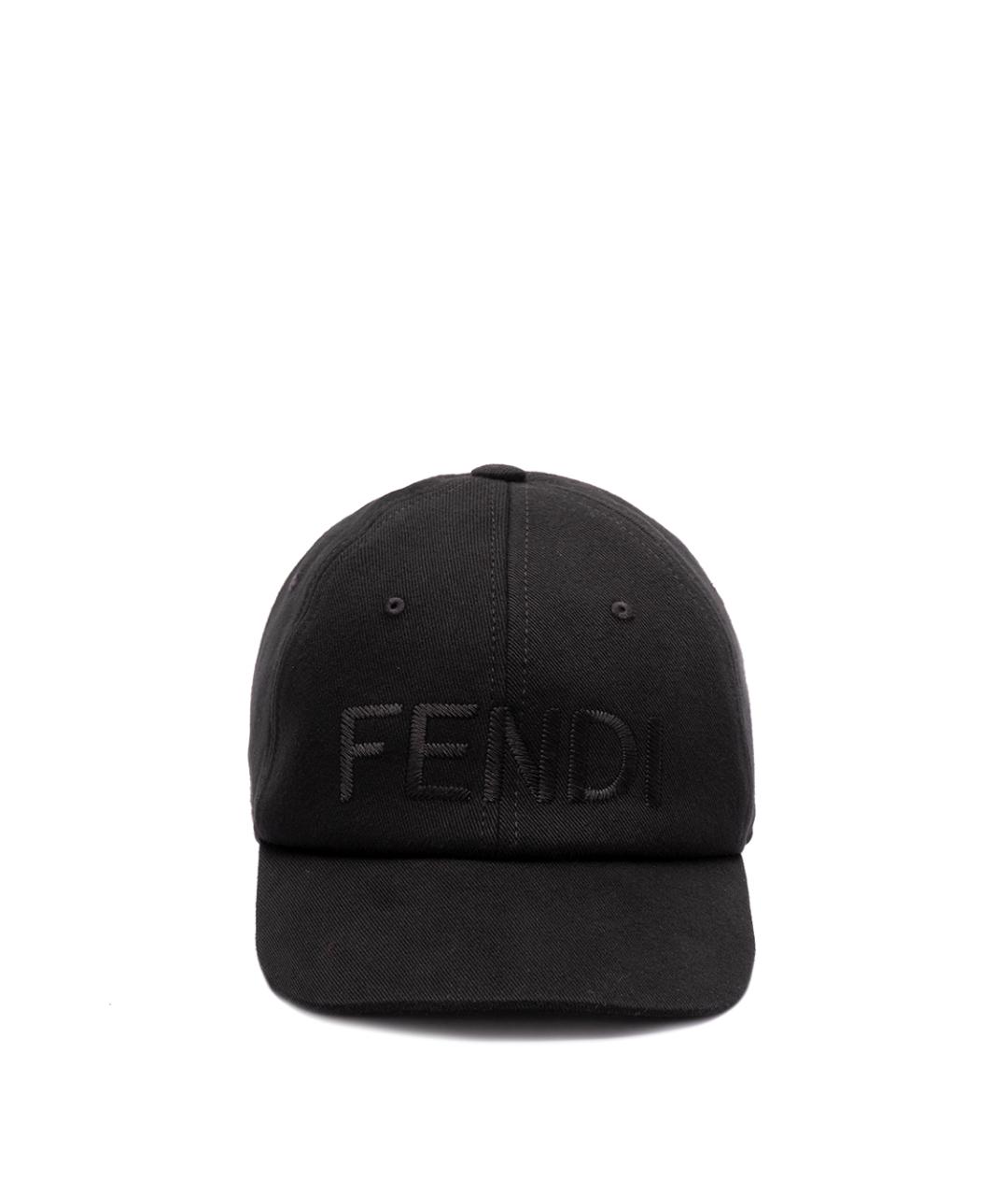 FENDI Черная хлопковая кепка/бейсболка, фото 1