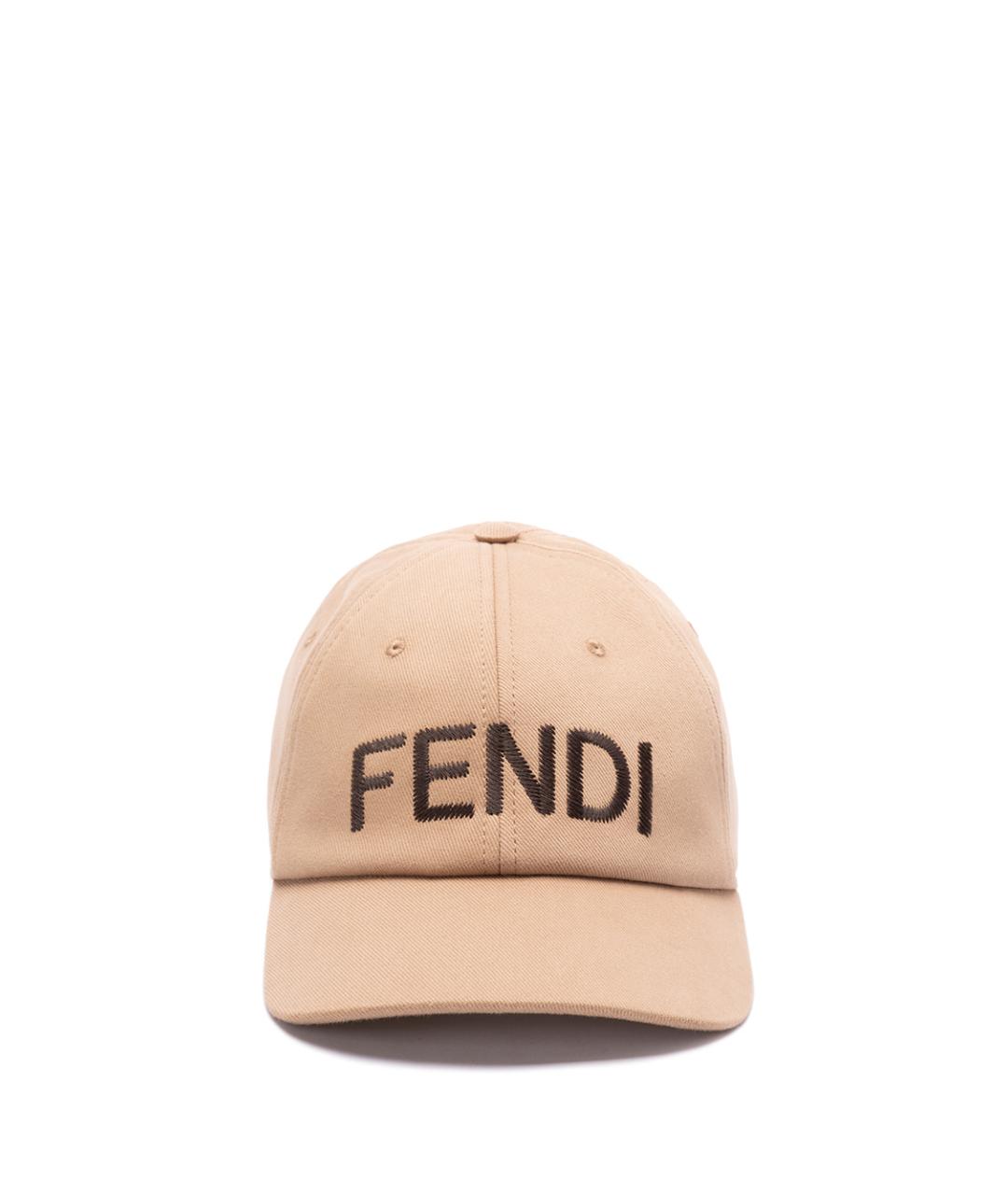 FENDI Бежевая хлопковая кепка/бейсболка, фото 1