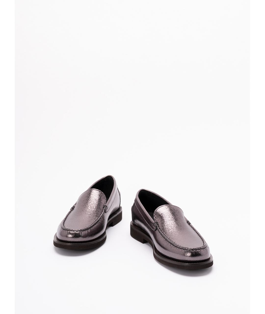 BRUNELLO CUCINELLI Фиолетовые кожаные лоферы, фото 2