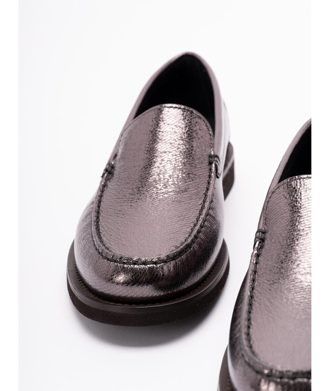 BRUNELLO CUCINELLI Фиолетовые кожаные лоферы, фото 5