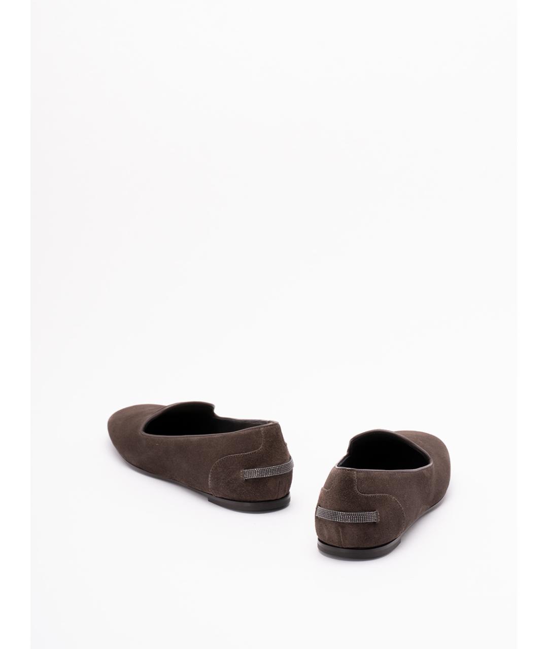 BRUNELLO CUCINELLI Коричневые кожаные мокасины, фото 3