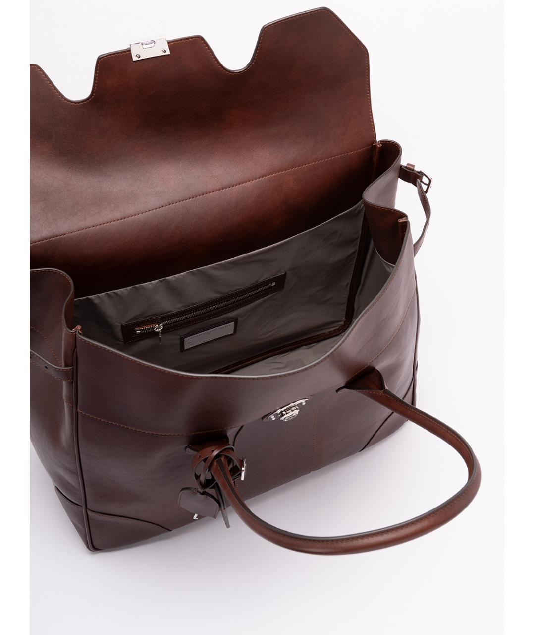 BRUNELLO CUCINELLI Коричневая кожаная сумка тоут, фото 6