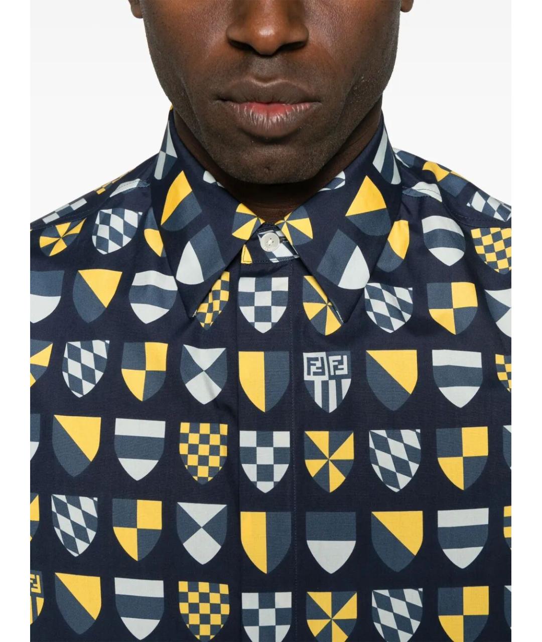 FENDI Мульти хлопковая кэжуал рубашка, фото 3