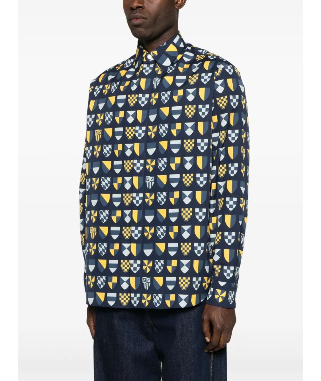 FENDI Мульти хлопковая кэжуал рубашка, фото 4