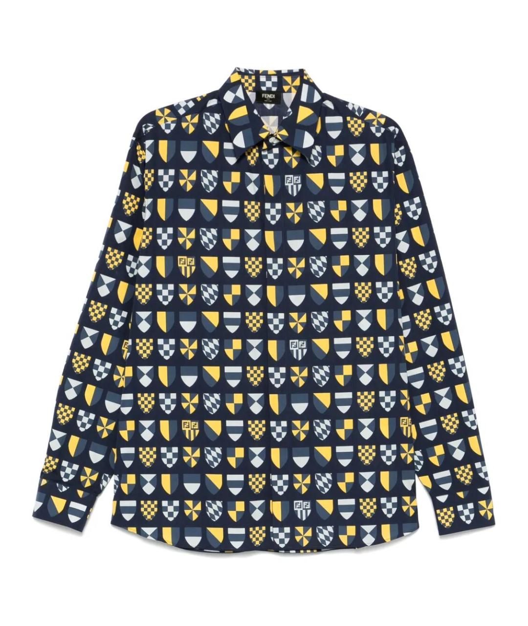 FENDI Мульти хлопковая кэжуал рубашка, фото 1