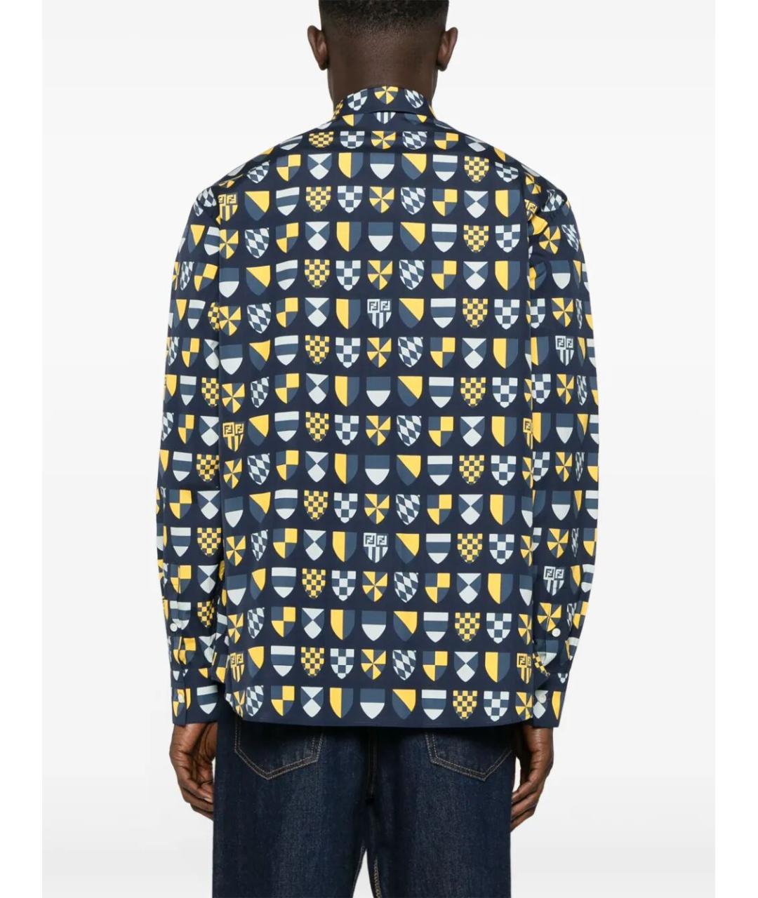 FENDI Мульти хлопковая кэжуал рубашка, фото 5