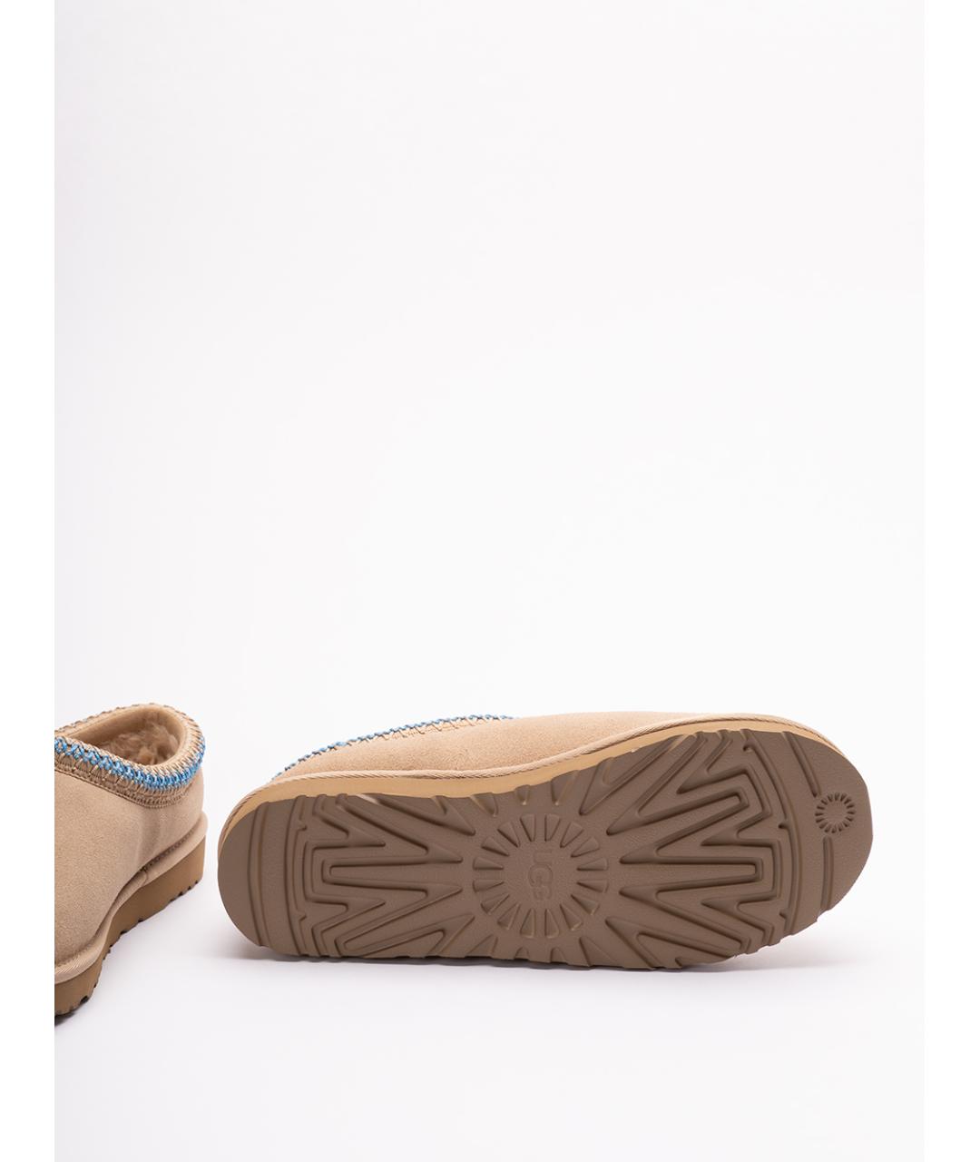 UGG AUSTRALIA Бежевые кожаные лоферы, фото 4