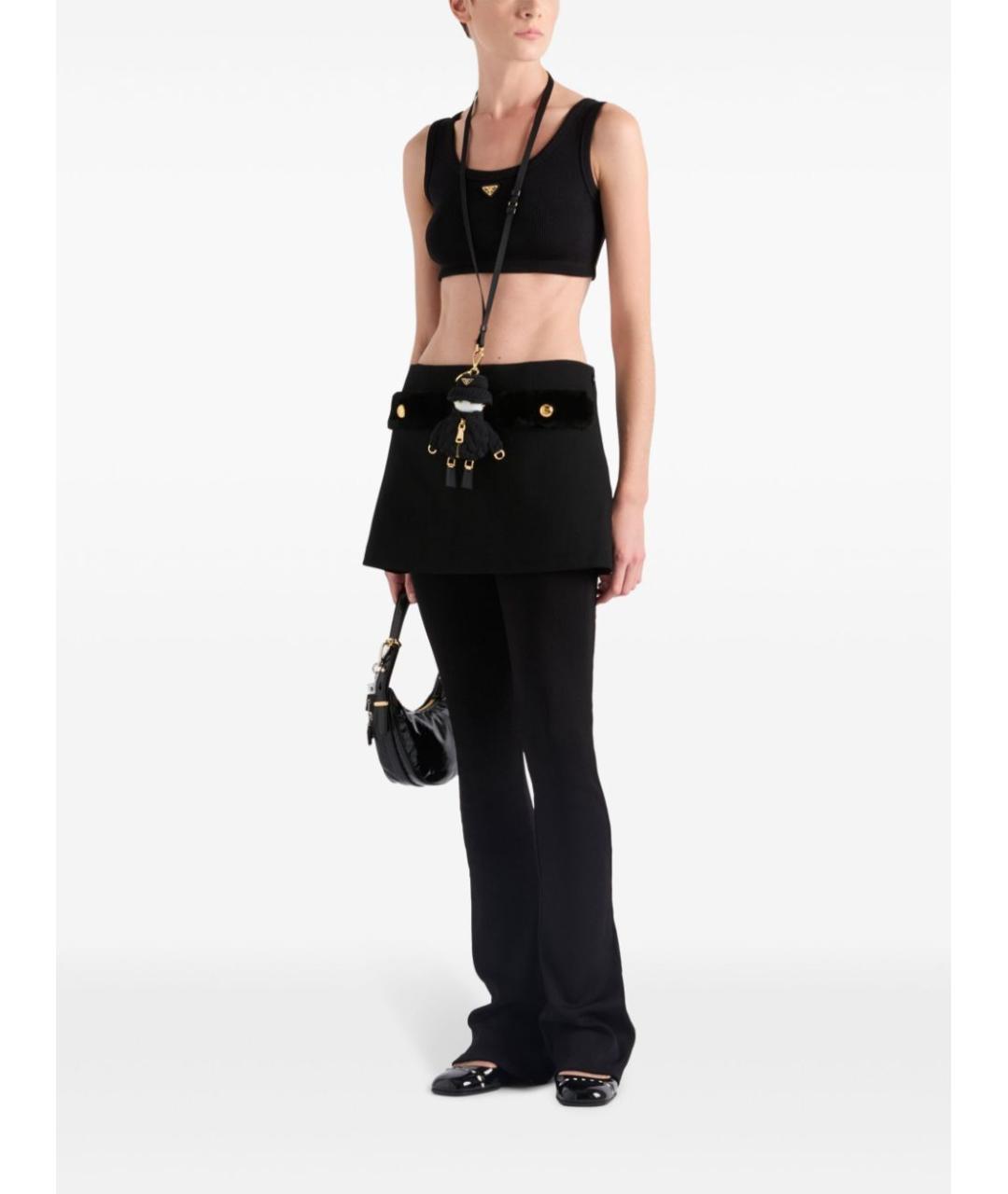 PRADA Черные вискозные брюки узкие, фото 2