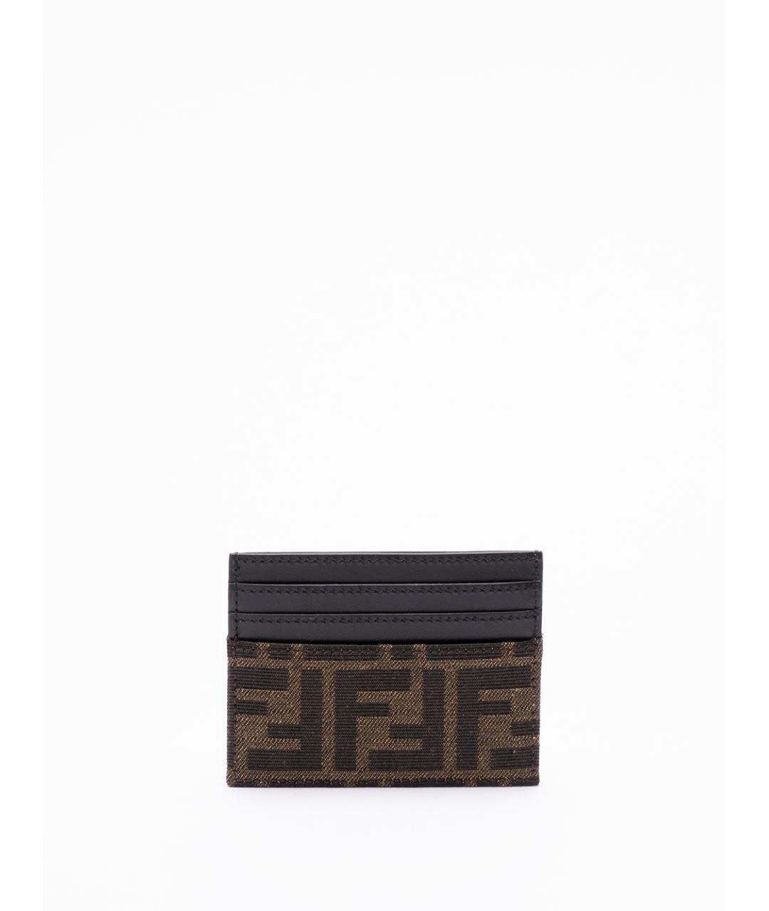 FENDI Коричневый кожаный кардхолдер, фото 2
