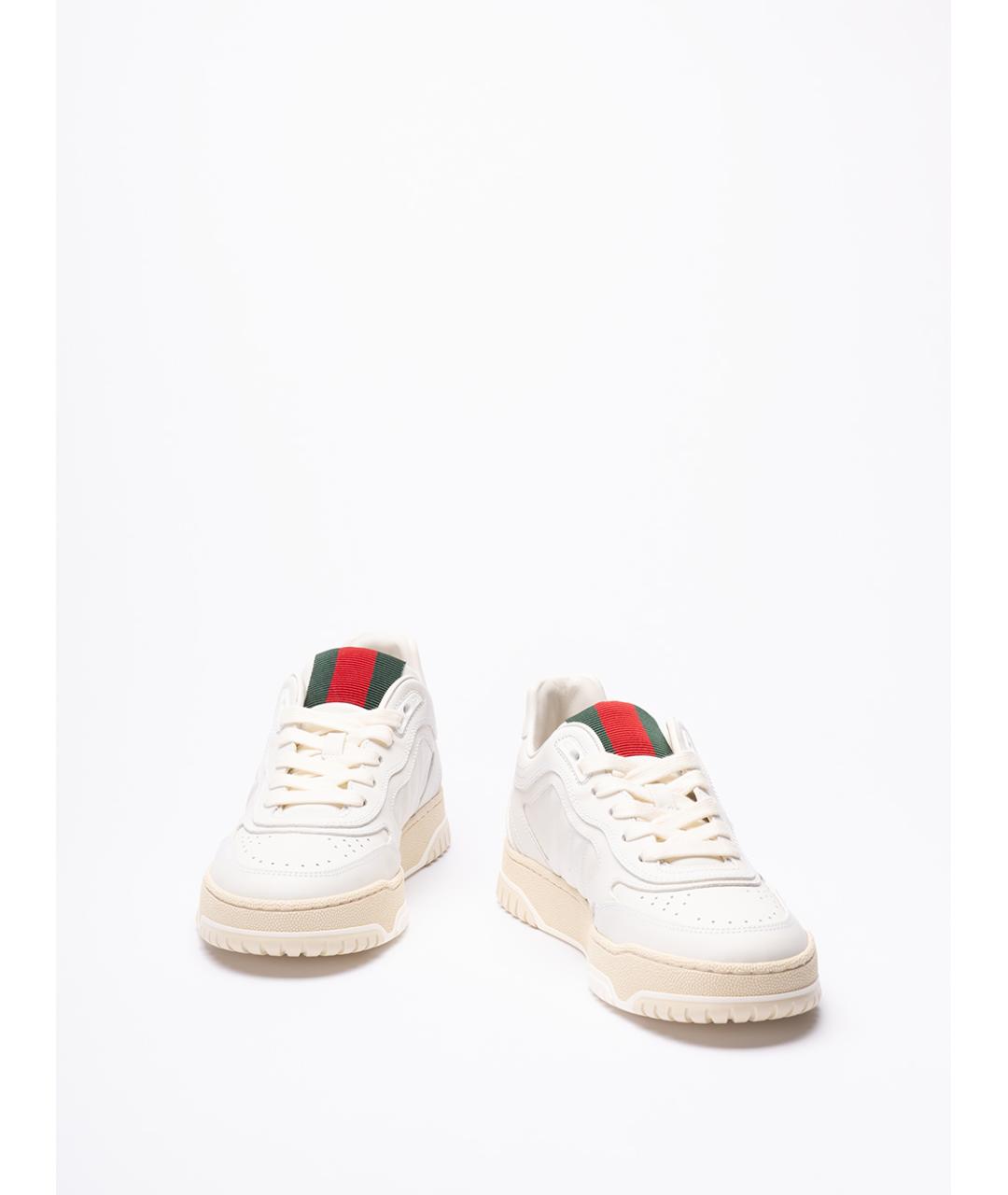 GUCCI Белые кожаные кеды, фото 2
