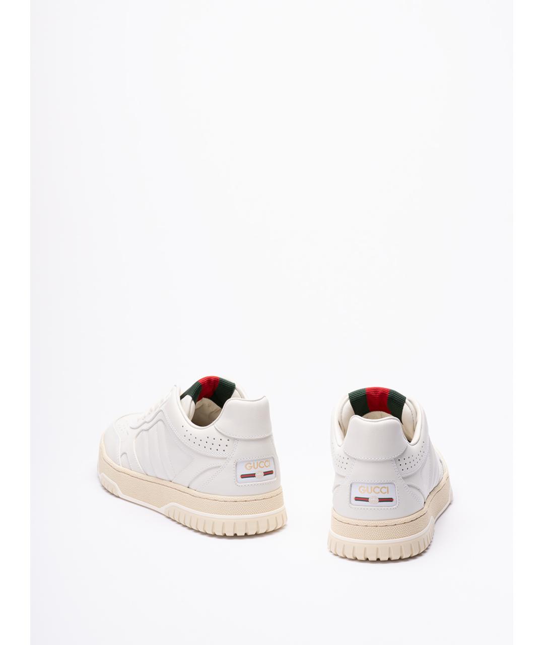 GUCCI Белые кожаные кеды, фото 3