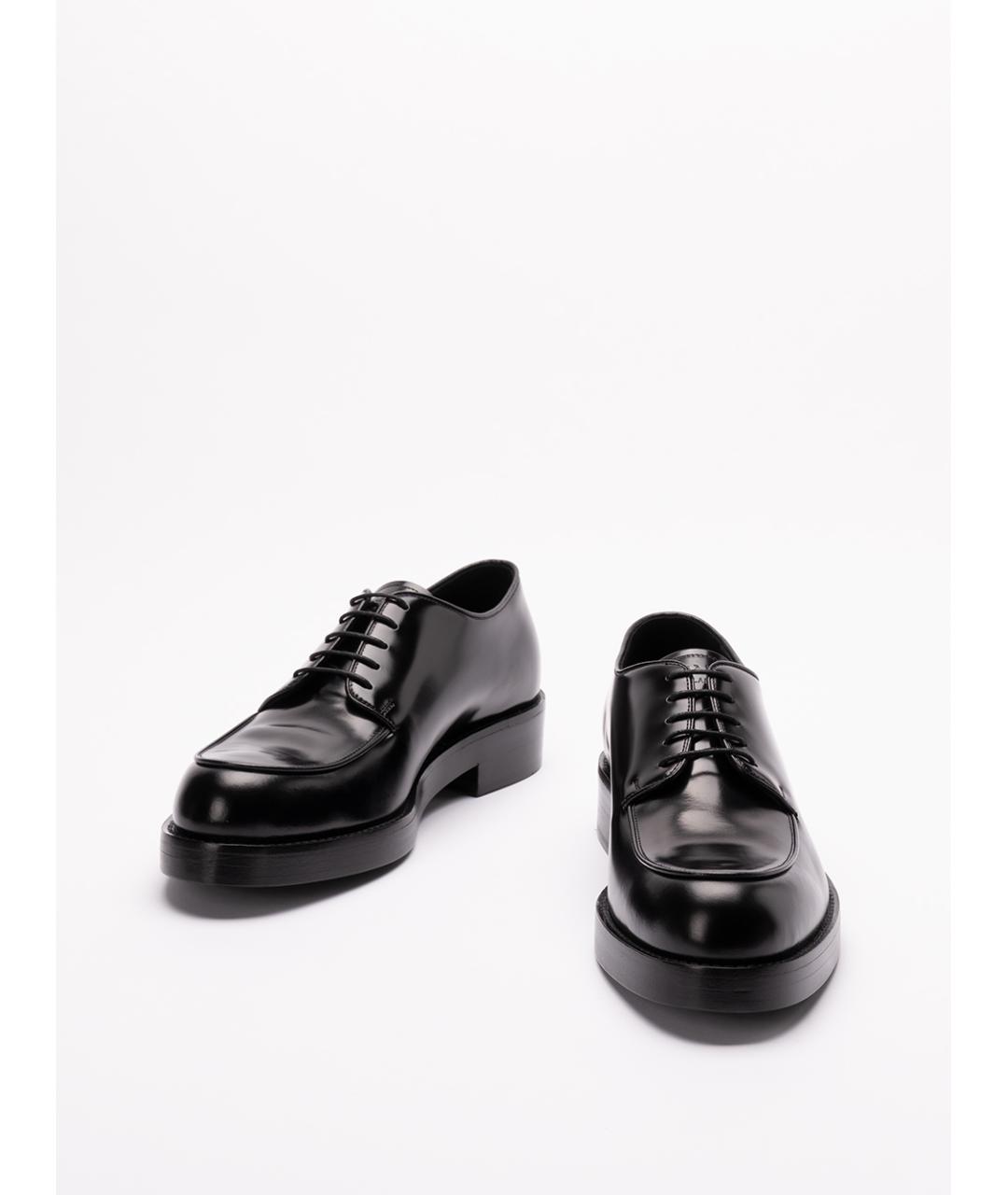 PRADA Черные кожаные туфли, фото 2
