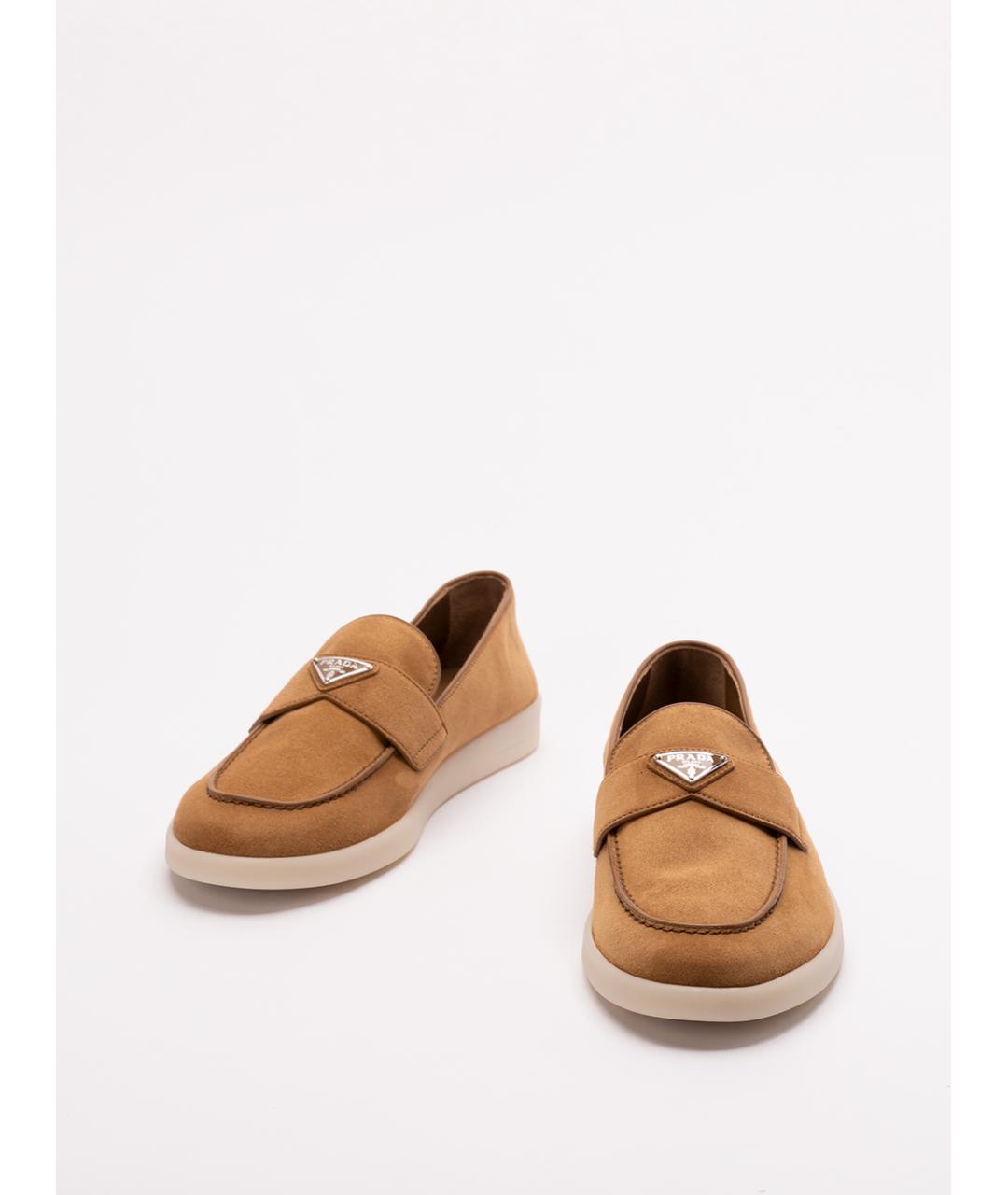 PRADA Коричневые кожаные лоферы, фото 2