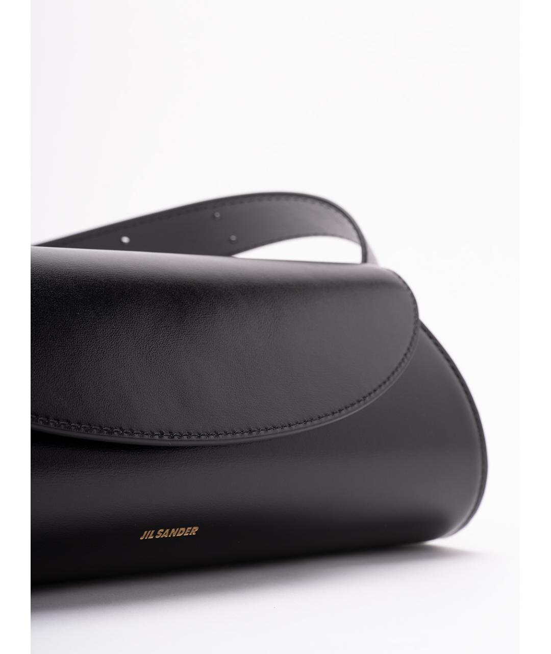 JIL SANDER Черная кожаная сумка через плечо, фото 5