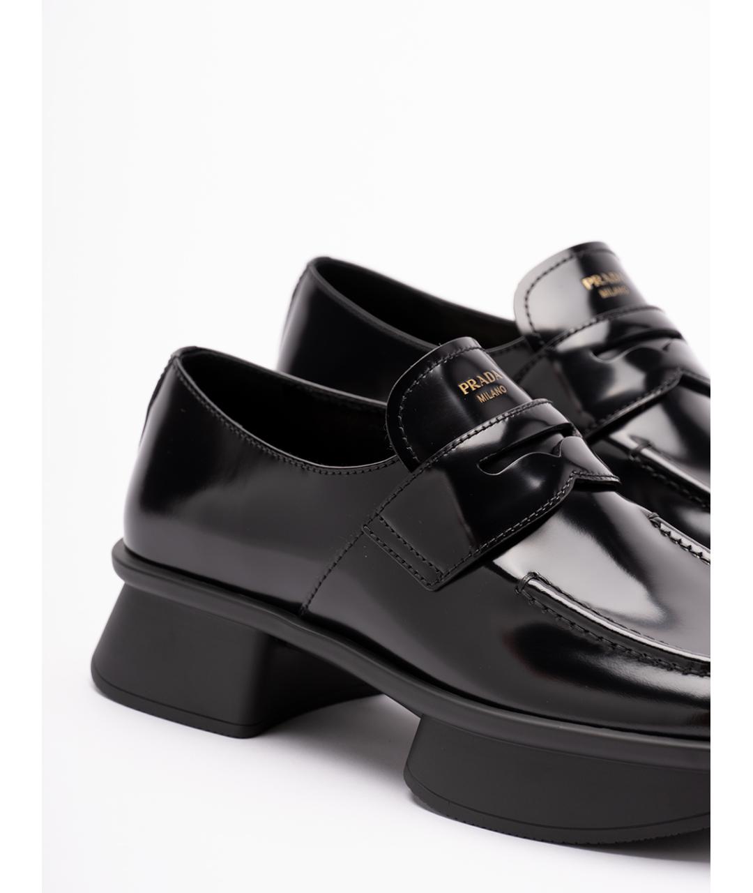 PRADA Черные лоферы из лакированной кожи, фото 5