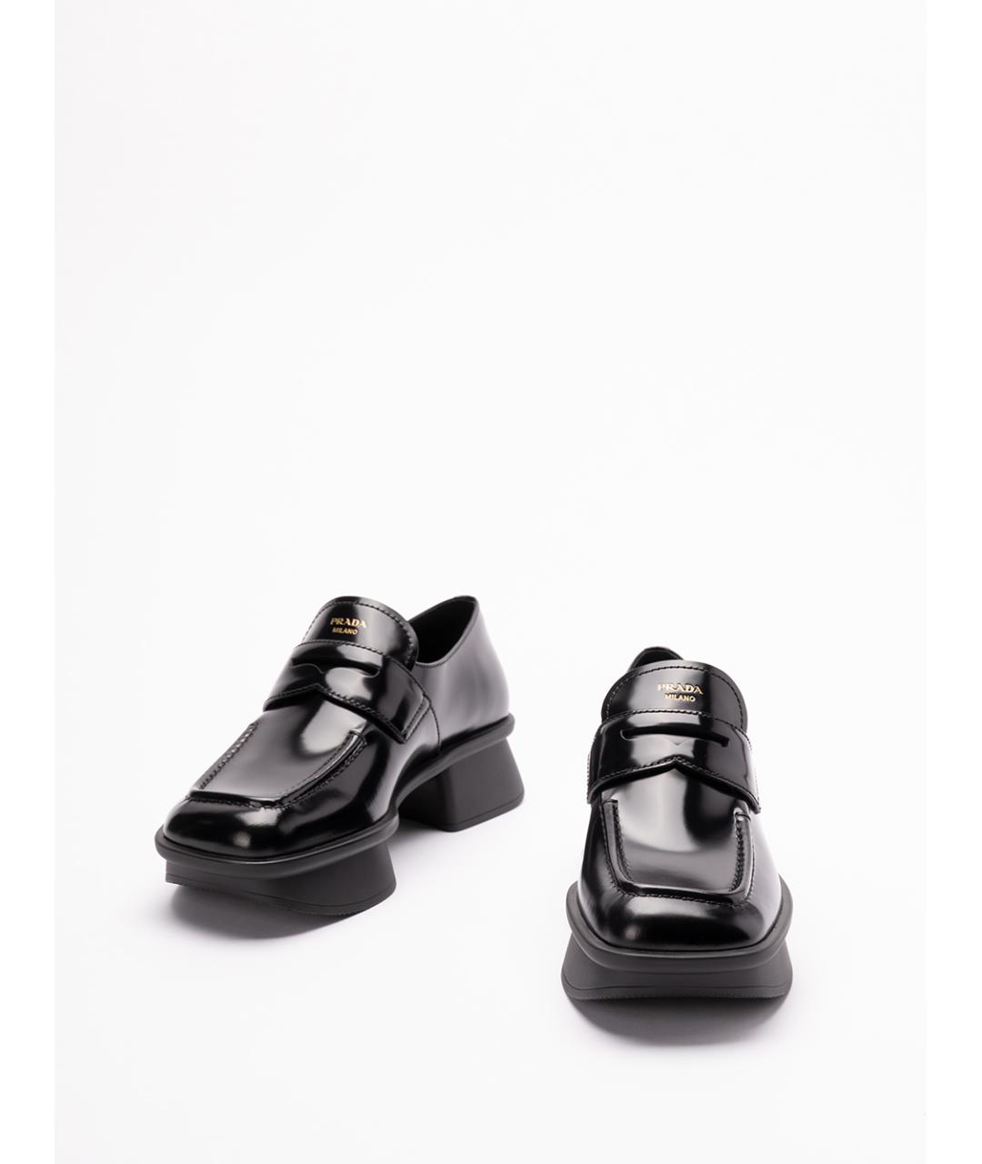 PRADA Черные лоферы из лакированной кожи, фото 2