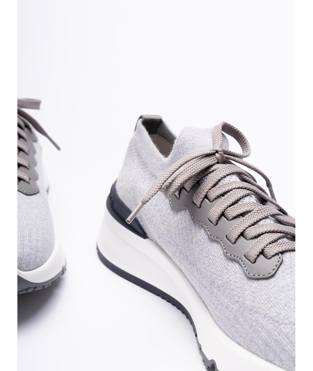 BRUNELLO CUCINELLI Мульти текстильные низкие кроссовки / кеды, фото 5