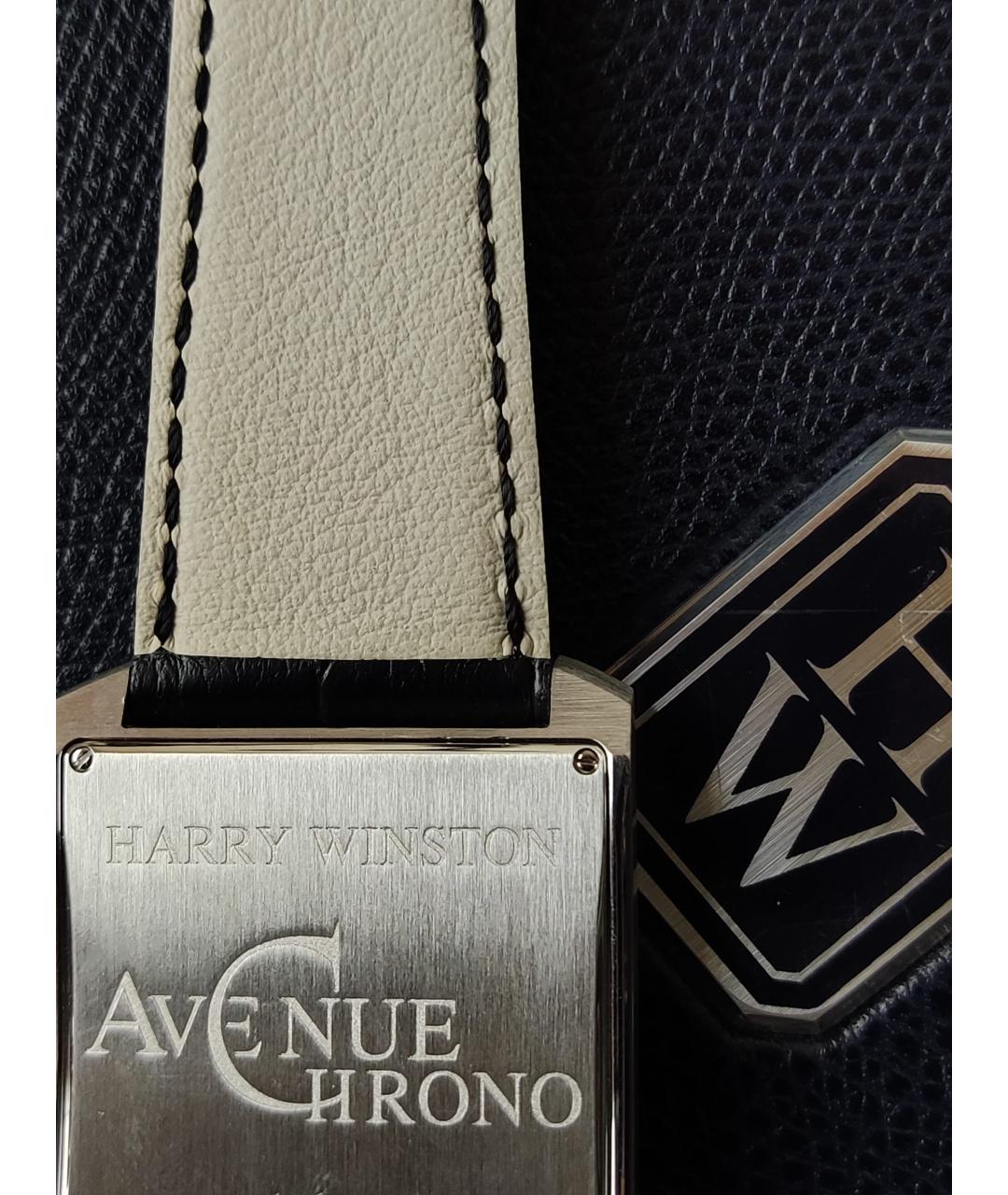 Harry Winston Черные часы из белого золота, фото 5