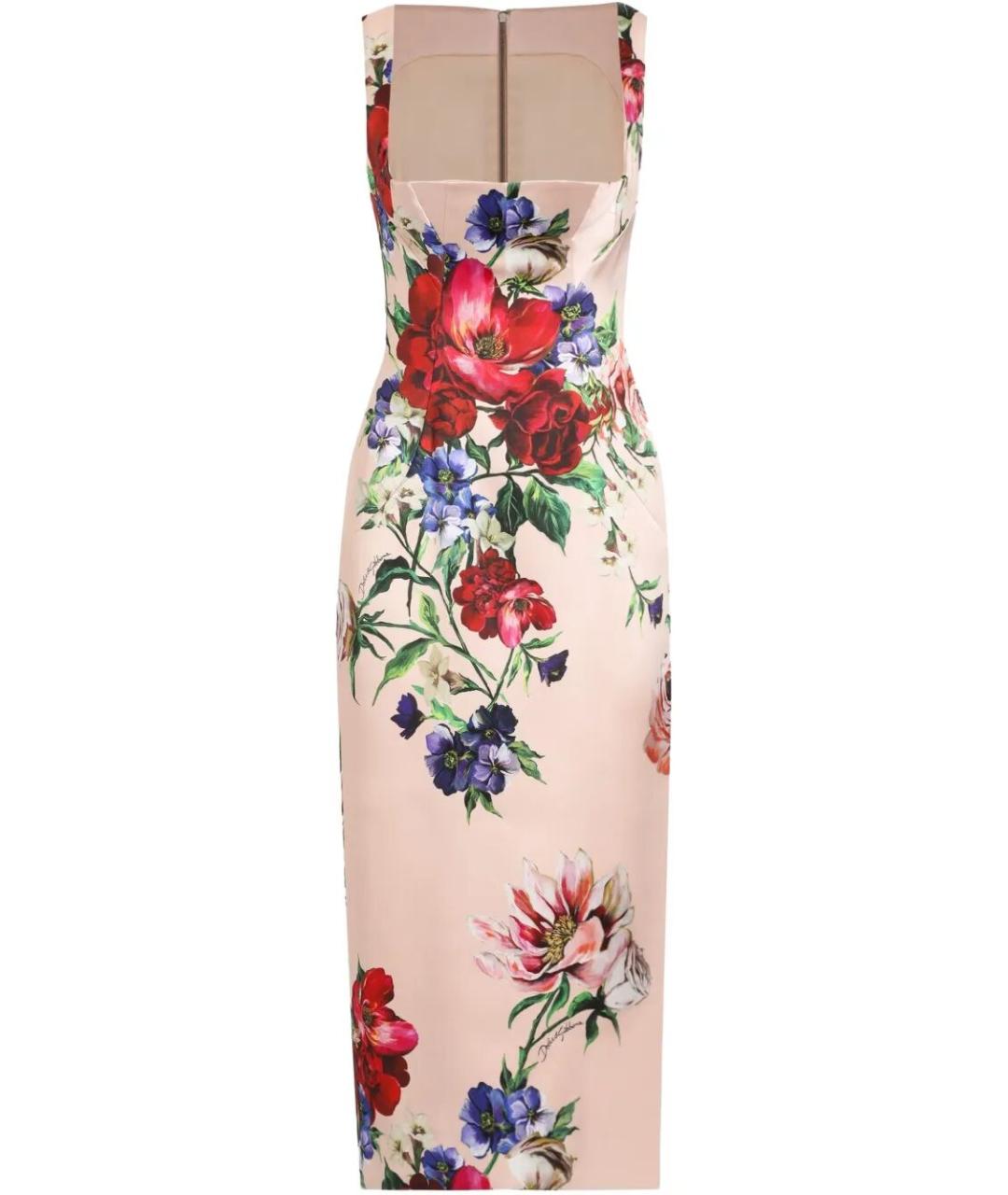 DOLCE&GABBANA Розовое вискозное коктейльное платье, фото 1