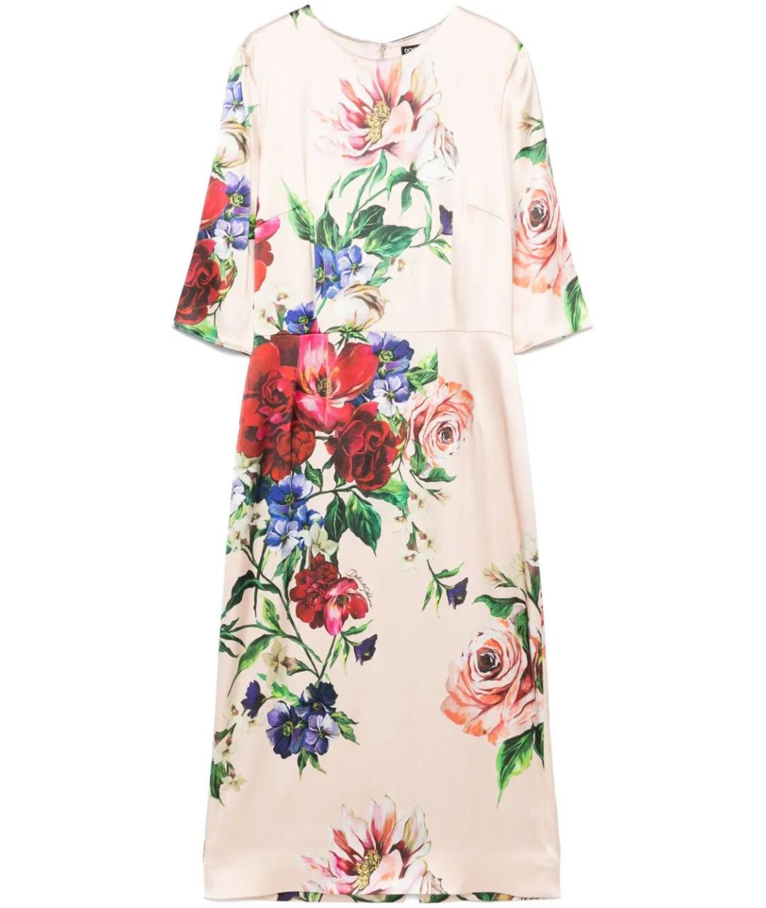 DOLCE&GABBANA Розовое вискозное повседневное платье, фото 1