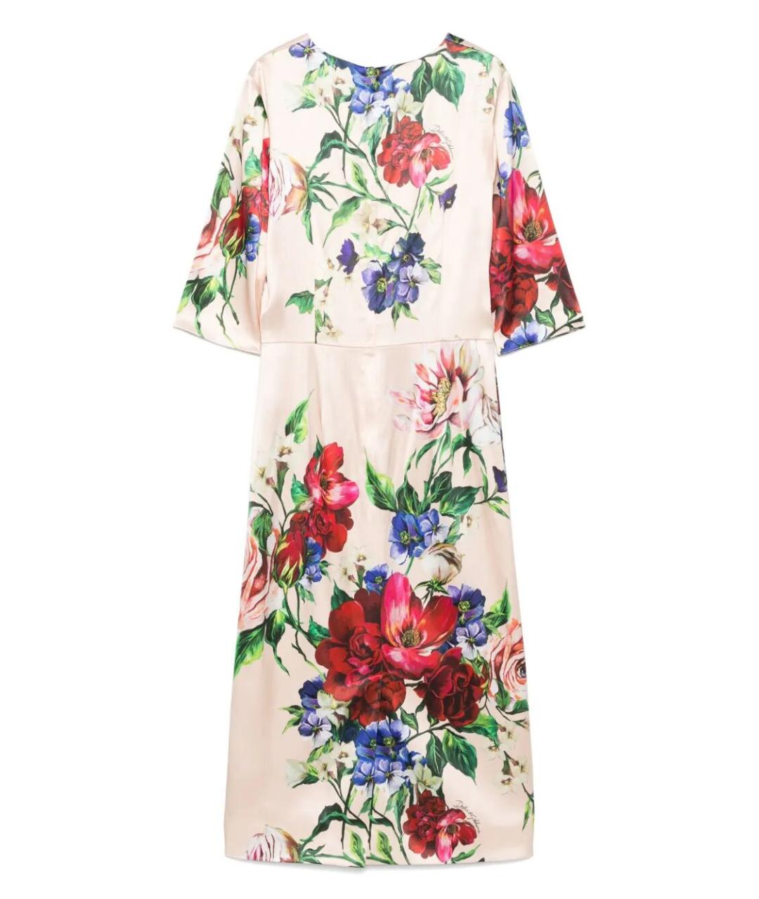 DOLCE&GABBANA Розовое вискозное повседневное платье, фото 2